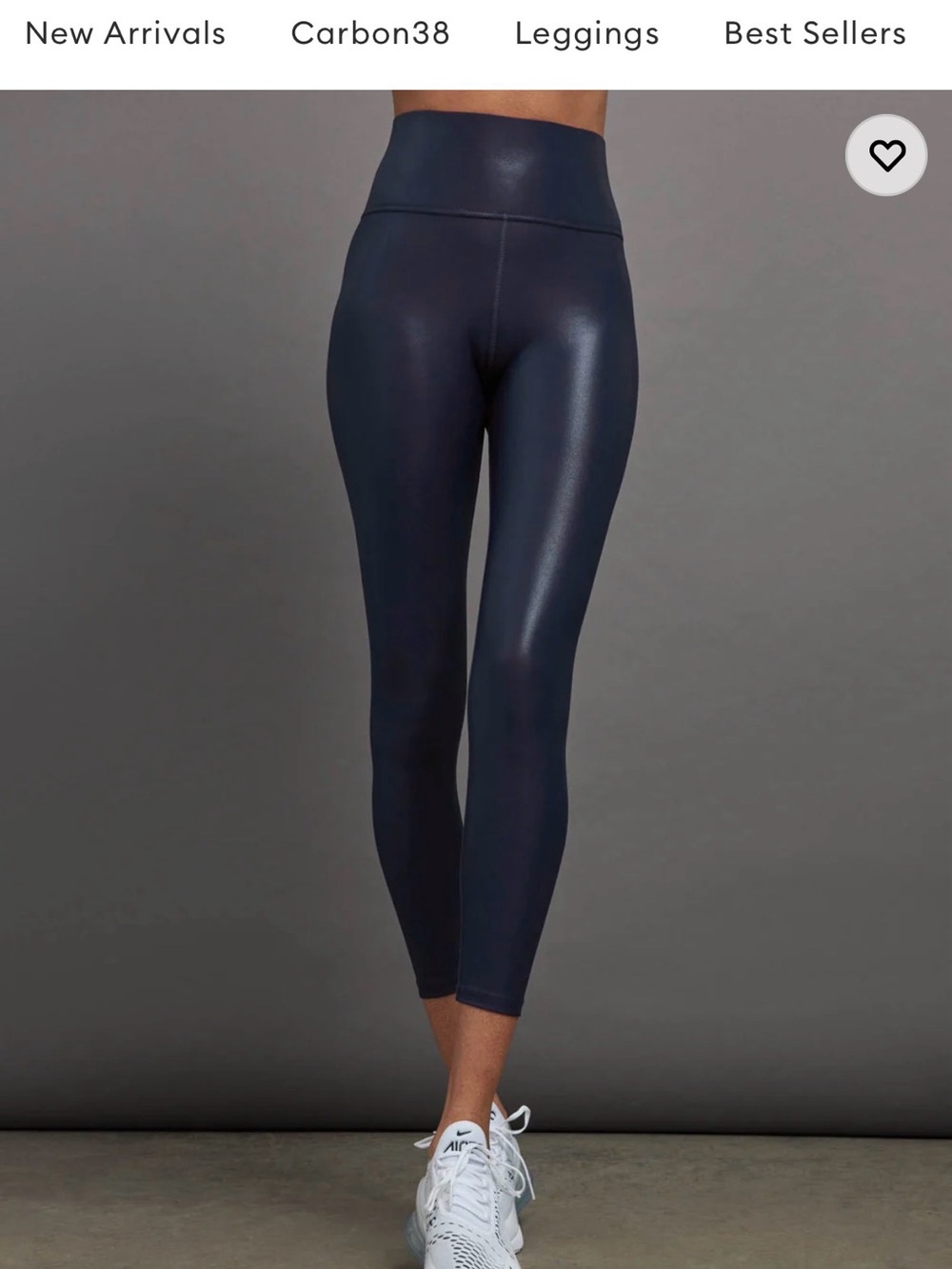 Carbon38 High-Waist Navy Shimmer Leggings